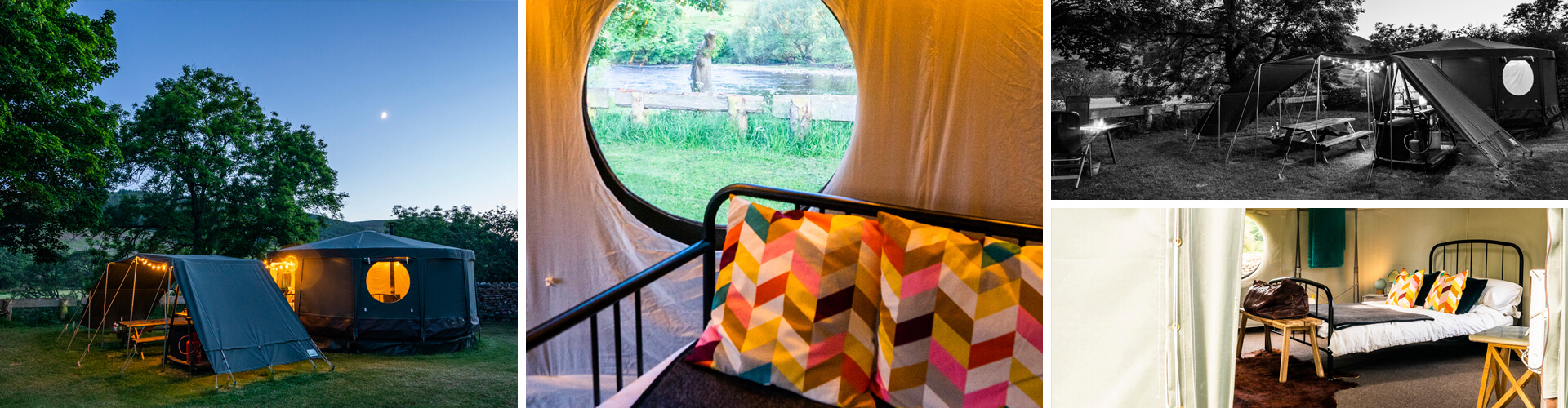 Masons Campsite Glamping Luxury River View Yurt