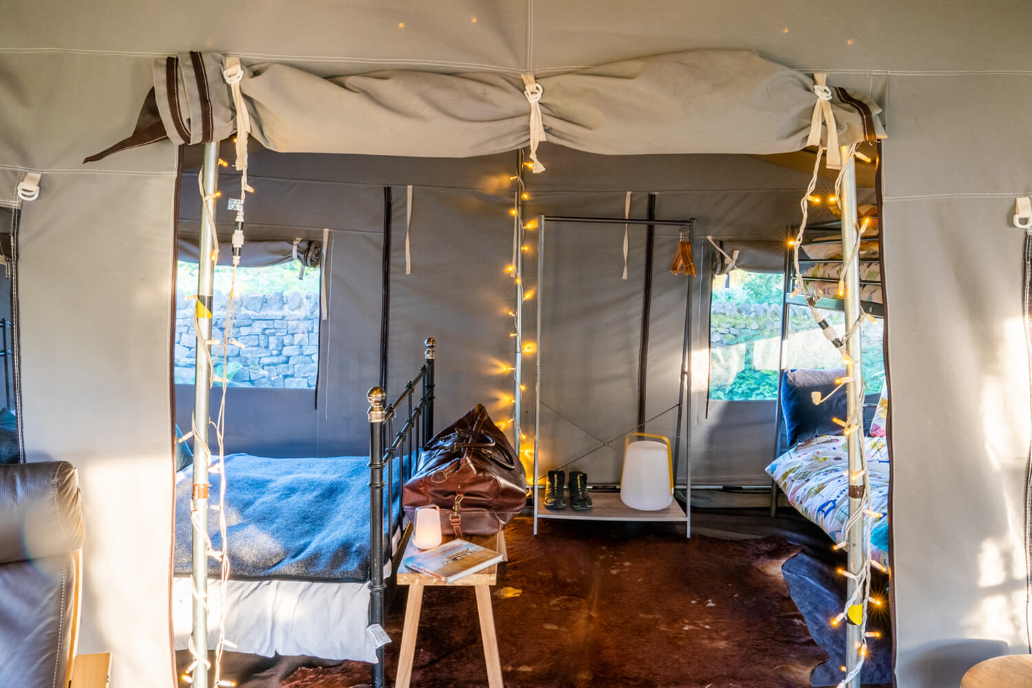 Masons Campsite Safari tent Interior