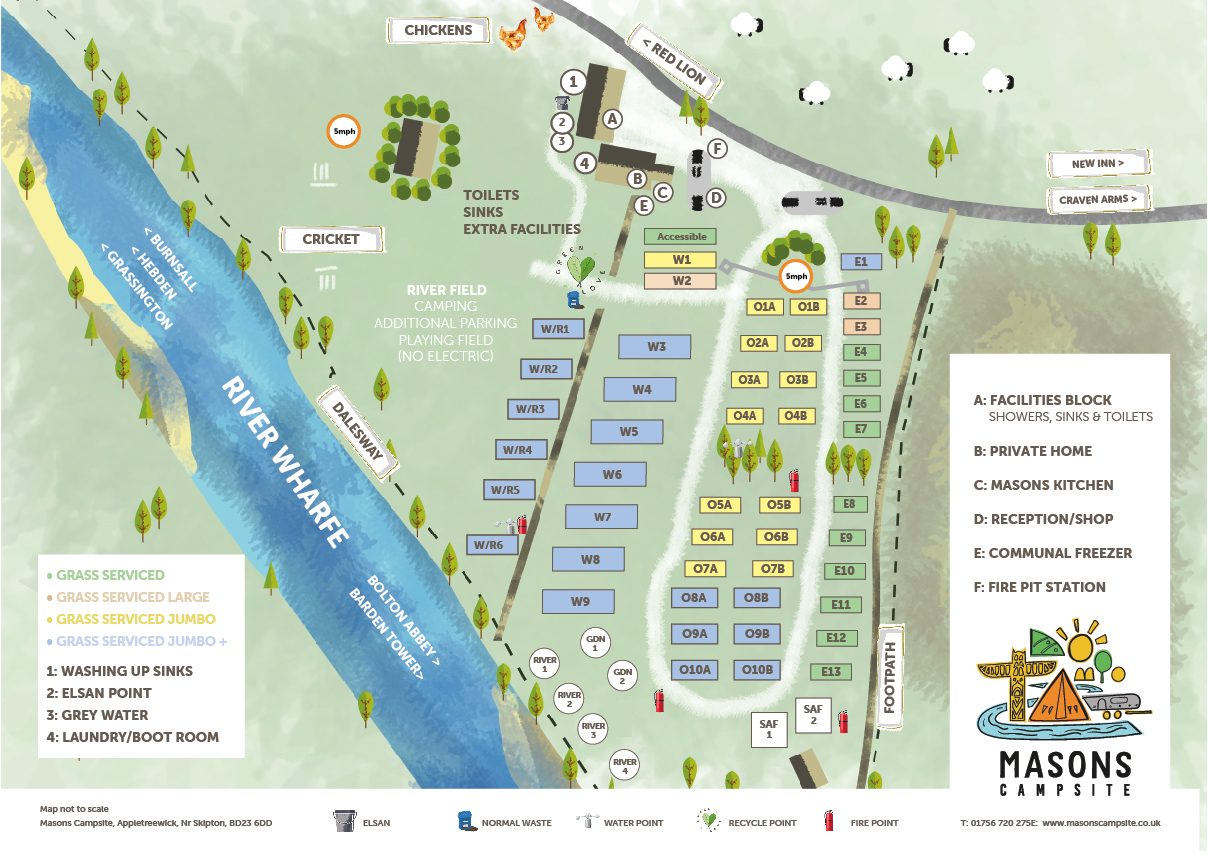 Masons Campsite Map